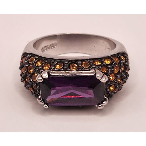 Sterling Silver Amethyst Ring Size 6 – .925 Purple Gemstone, 0.28 oz - Picture 9 of 11